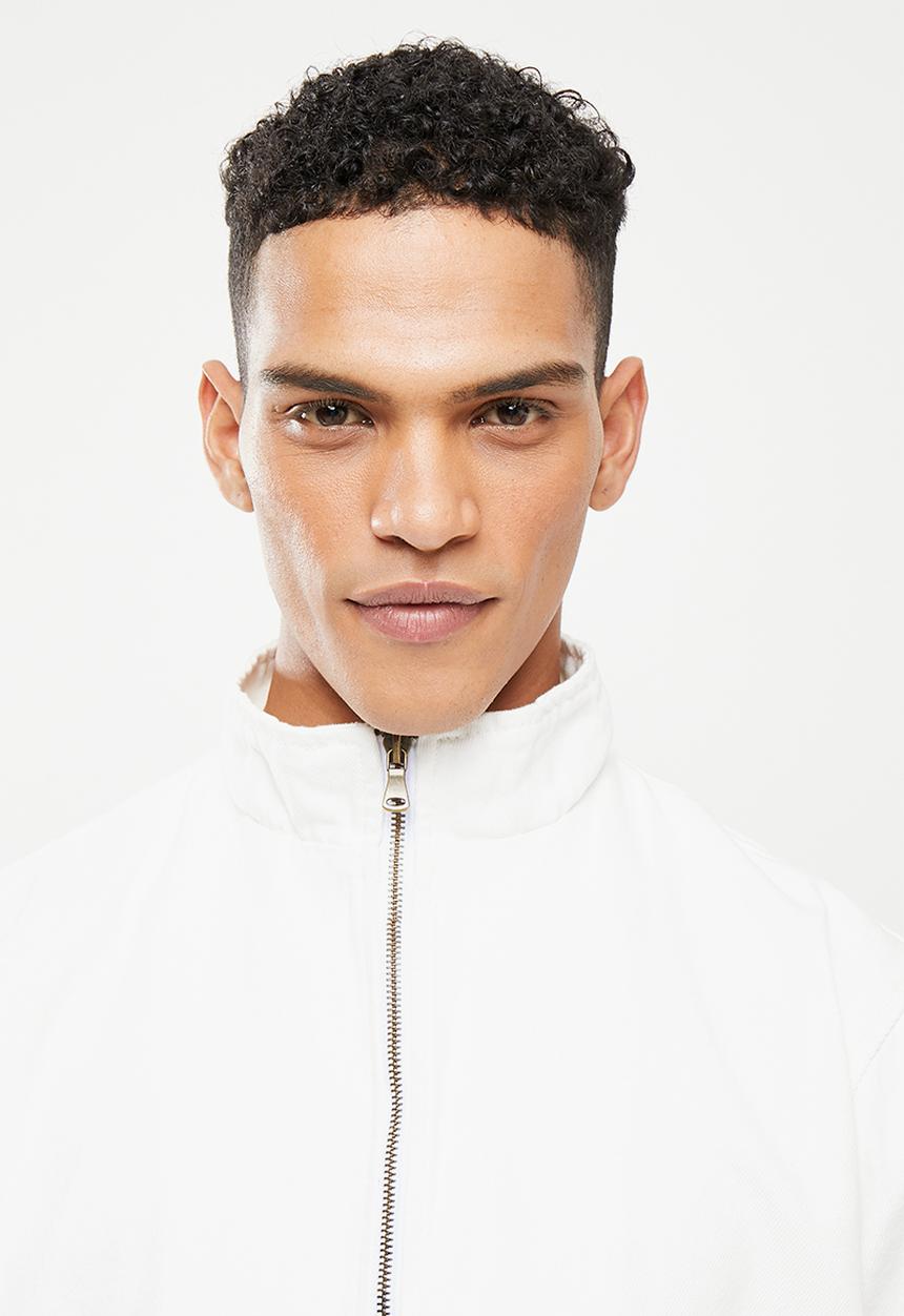 Jonathan D - Jose zip through denim jacket - ivory