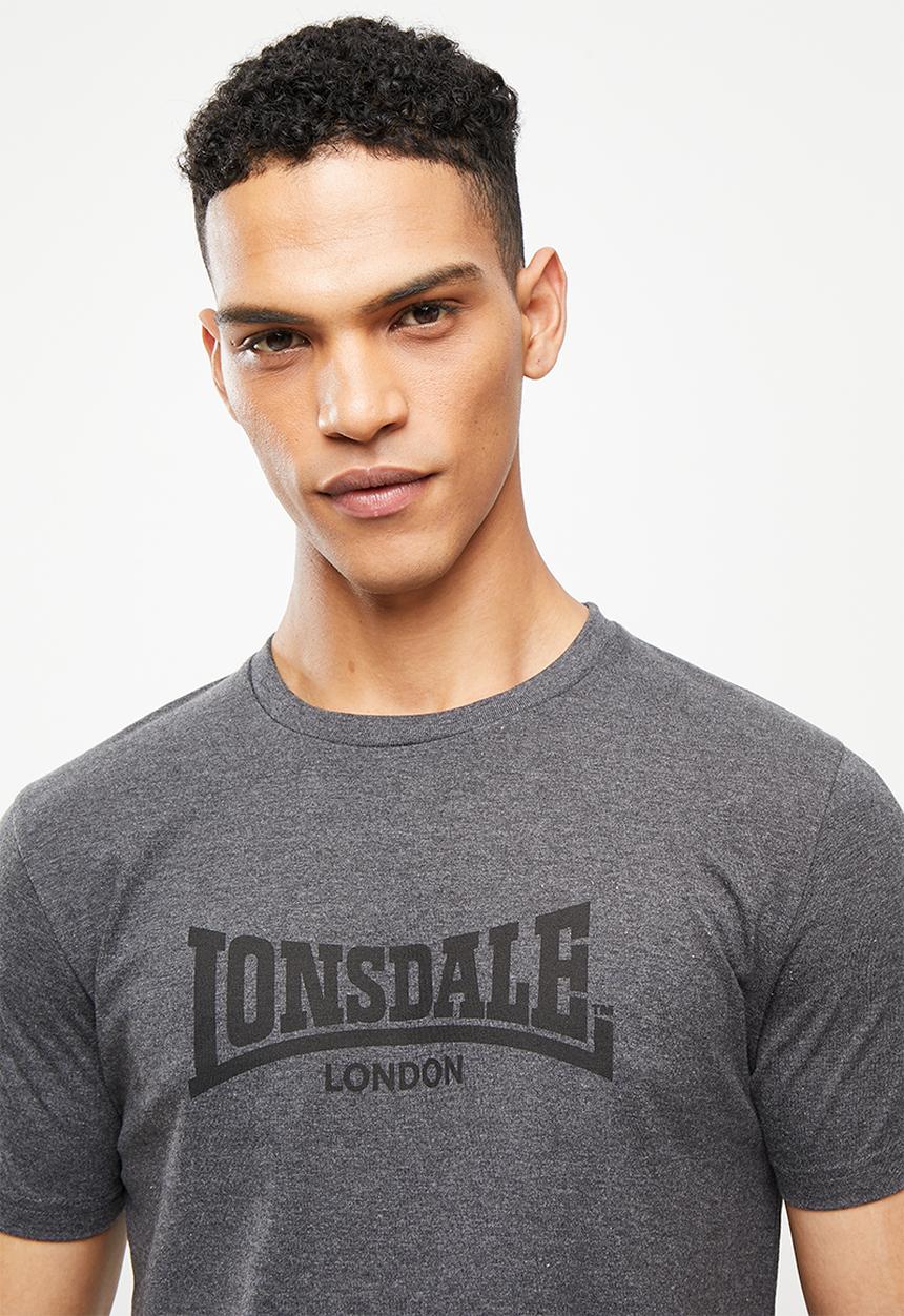 Lonsdale - Lonsdale logo tee - charcoal