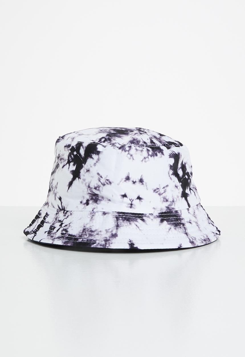 Pop Candy - Boys tie dye buket hat - black & white