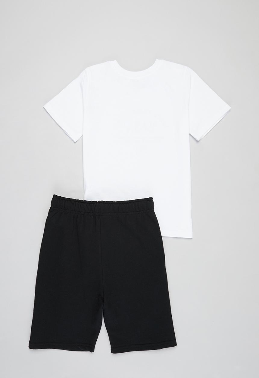 Superbalist Kids - Boys nasa tee & shorts set - white & black