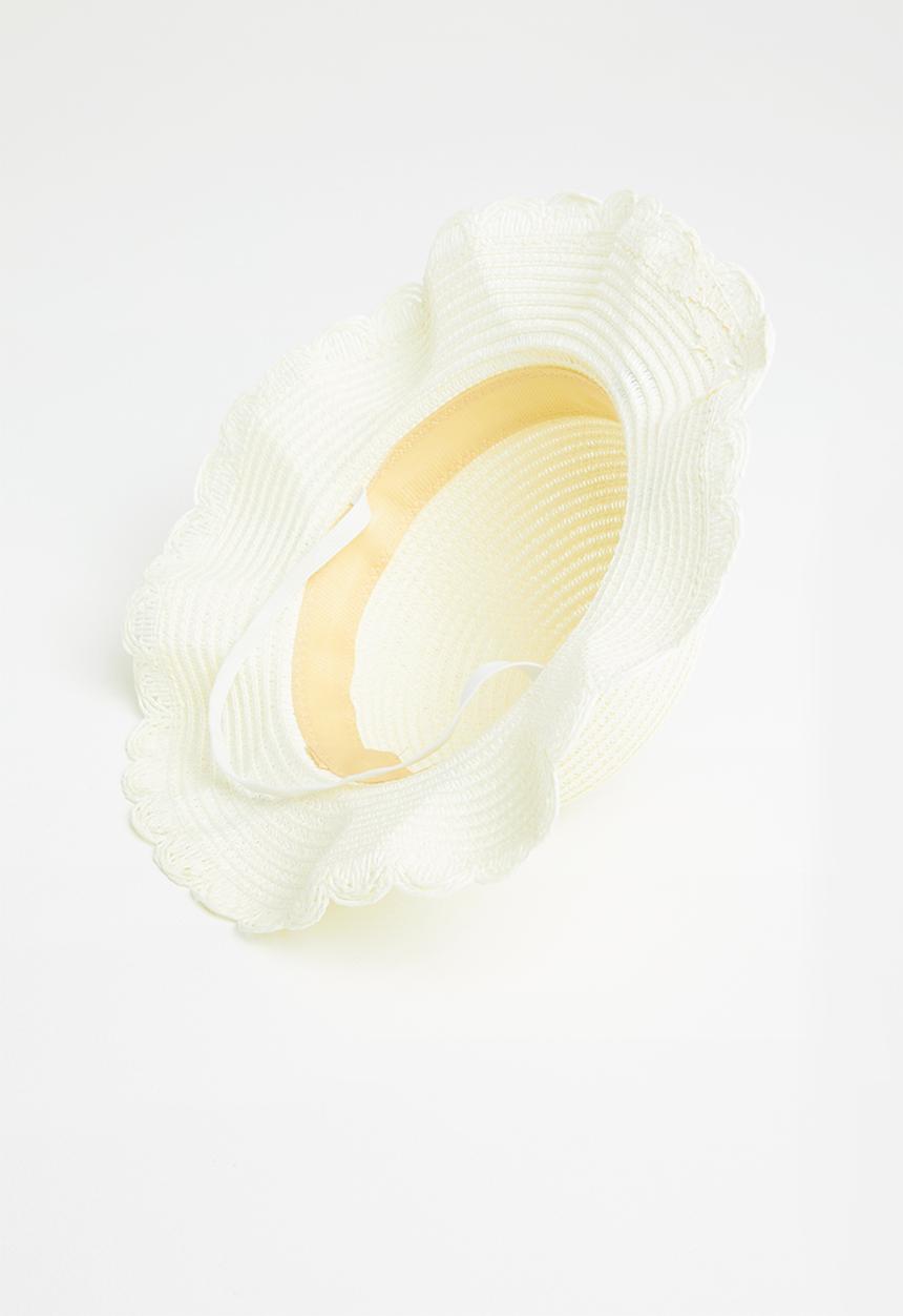 Pop Candy - Straw  hat & bag - white