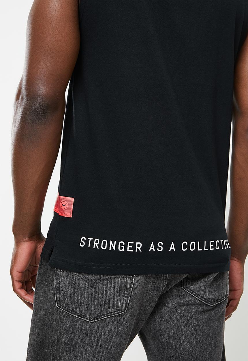 S.P.C.C - Luna regular fit straight hem, sleeveless tee - black