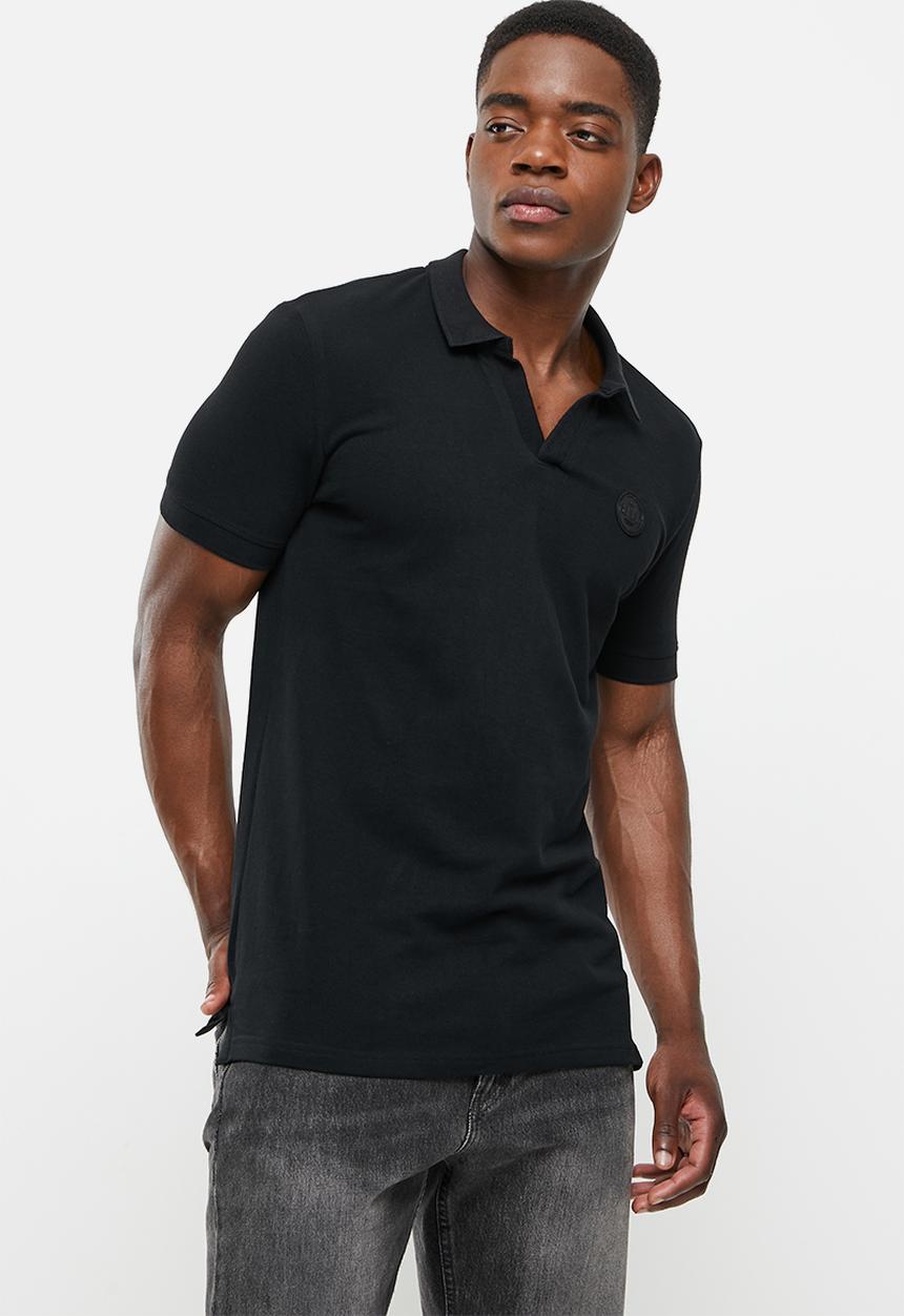 S.P.C.C - Carter regular fit johnny collar polo - black