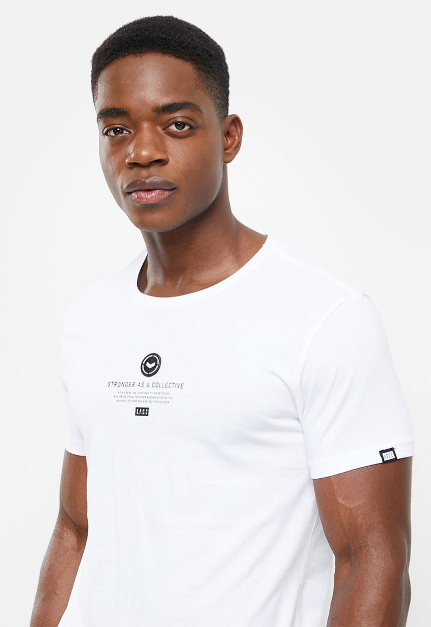 S.P.C.C - Basu regular fit stepped hem tee - optical white