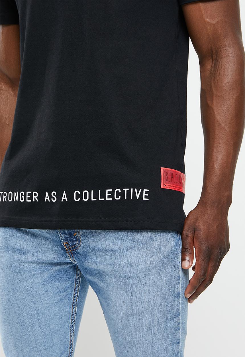 S.P.C.C - Levitt regular fit straight hem tee - black