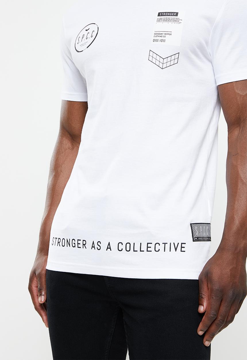 S.P.C.C - Levitt regular fit straight hem tee - optical white