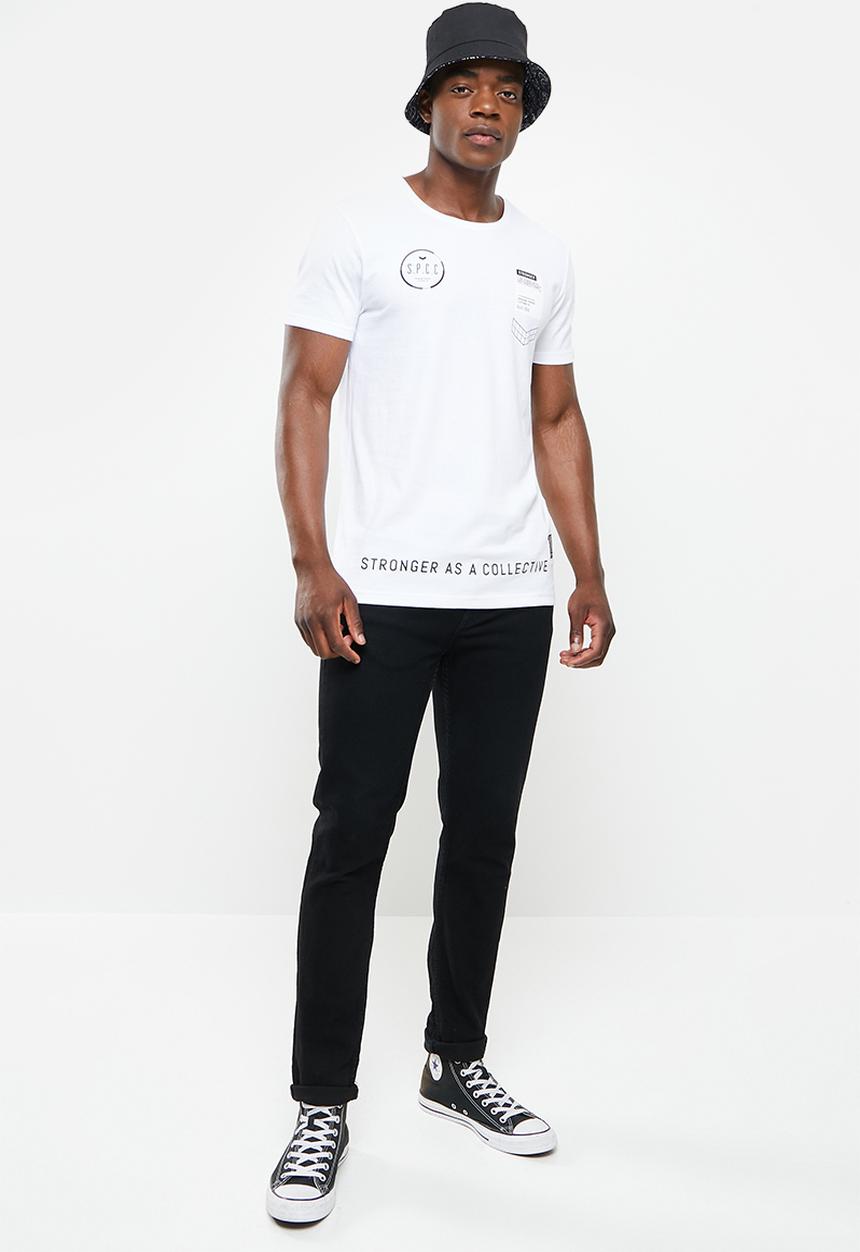 S.P.C.C - Levitt regular fit straight hem tee - optical white