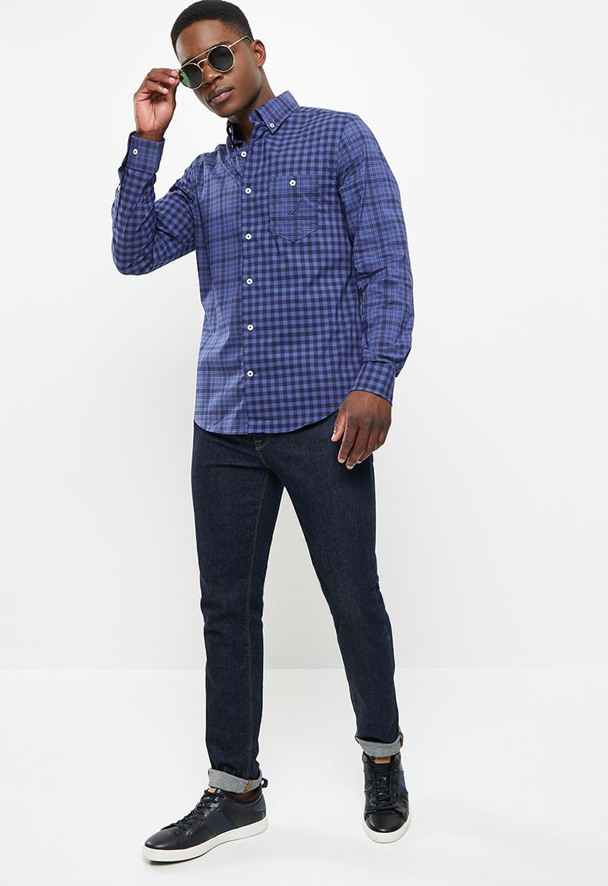 Nautica - W17912 l/s navtech plaid shirt - undercurrent 4de