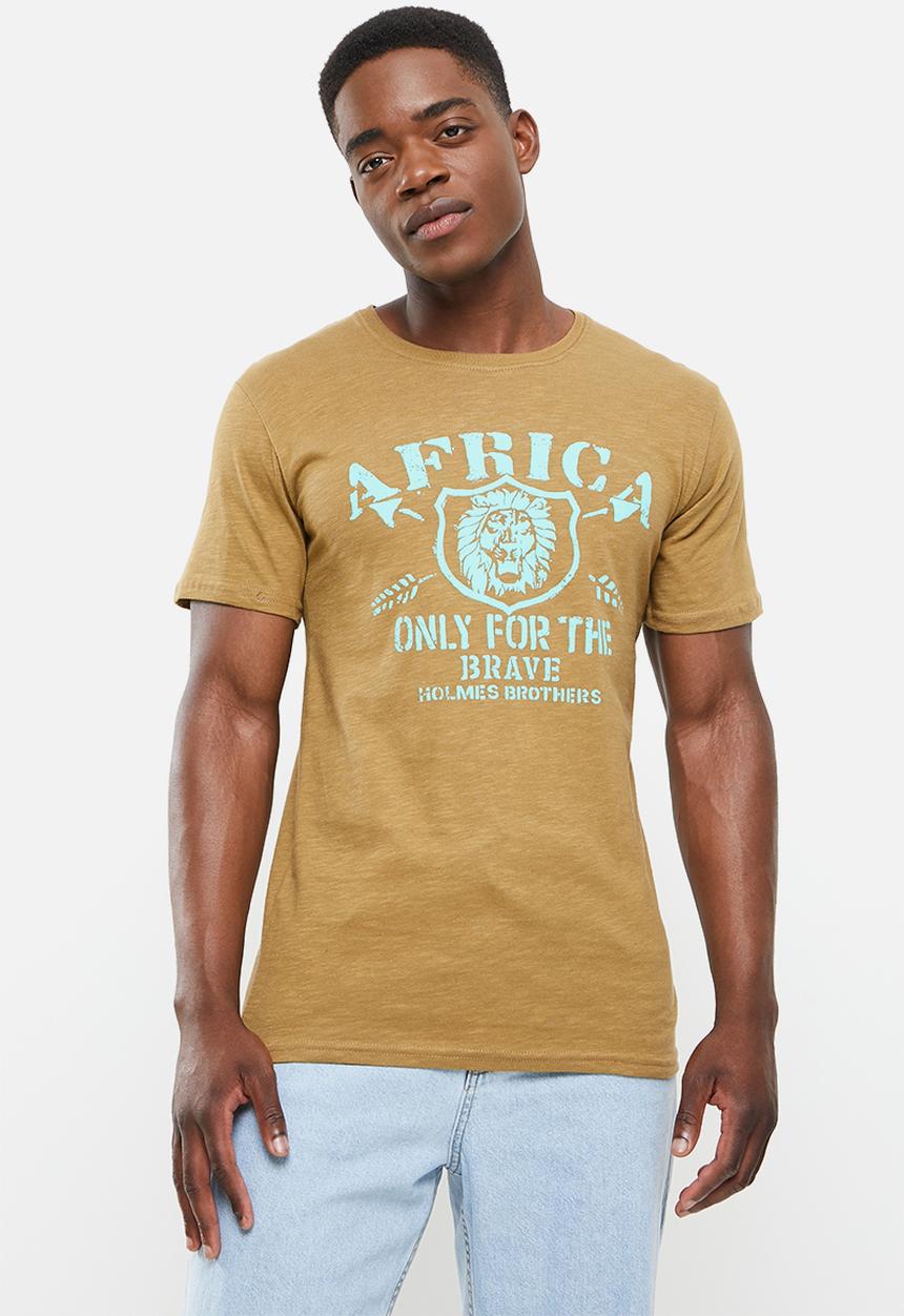 Holmes Bro's - Africa brave short sleeve tee - brown
