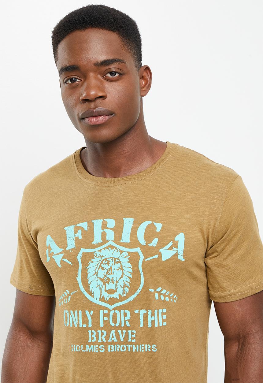Holmes Bro's - Africa brave short sleeve tee - brown