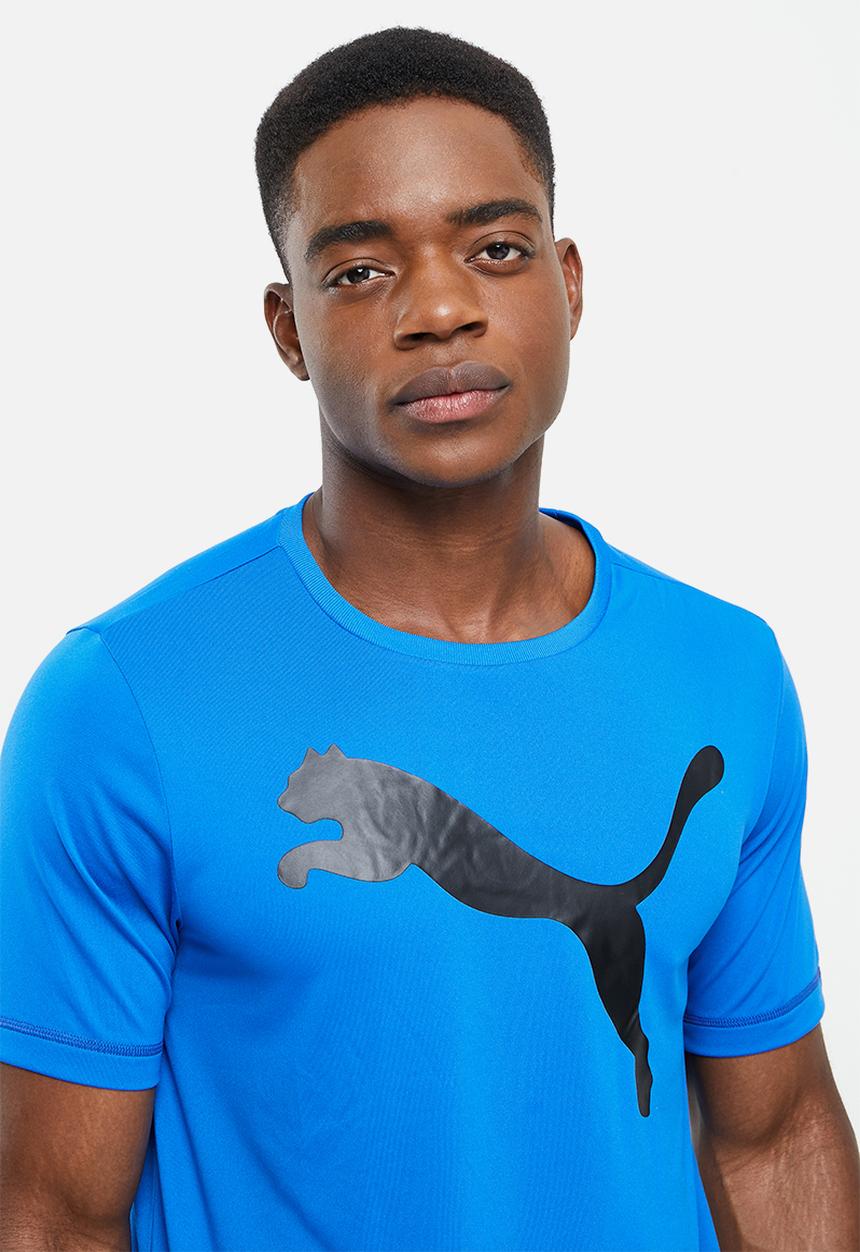 PUMA - Active big logo tee - blue 