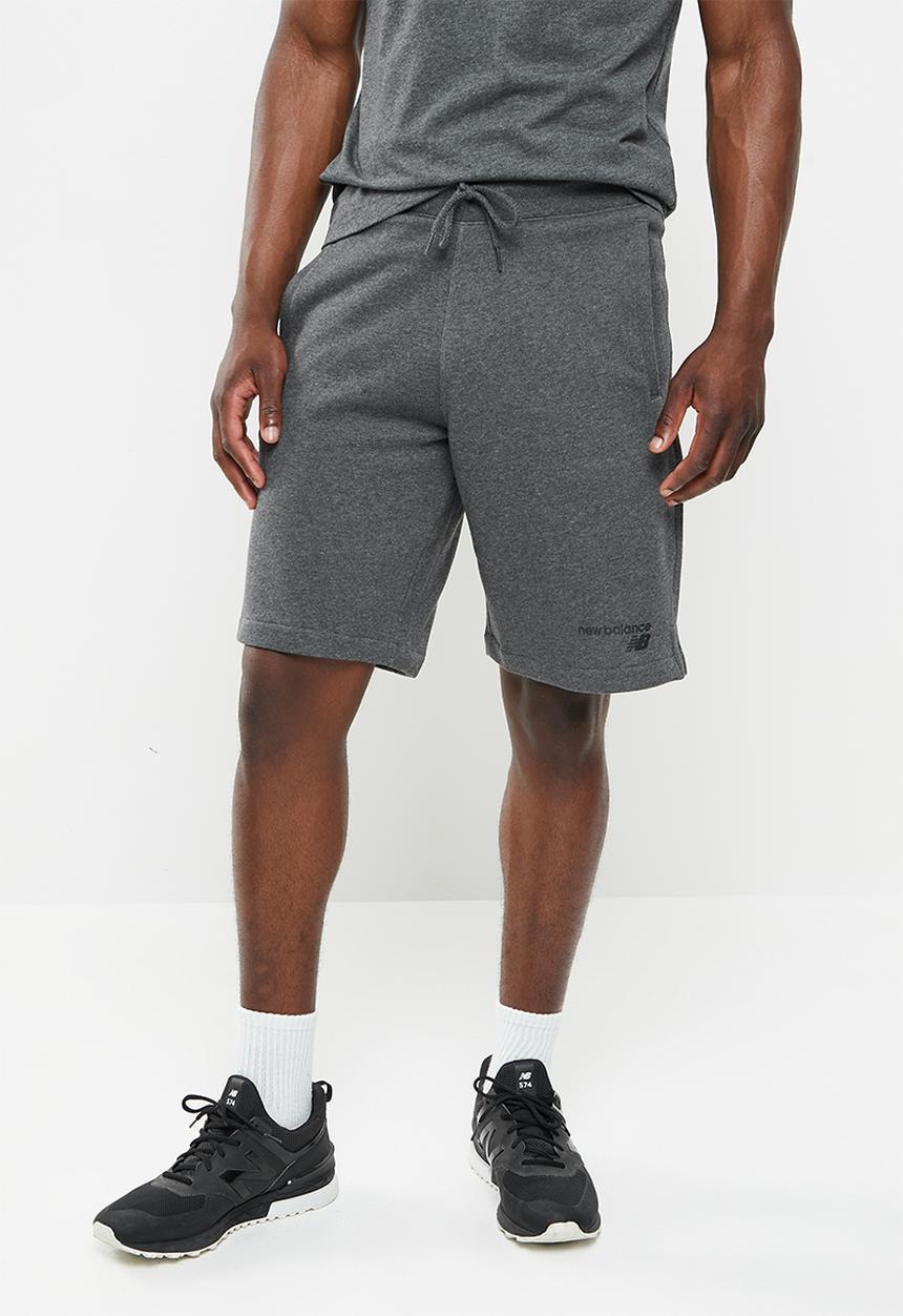 New Balance  - Nb classics core fleece short - heather charcoal