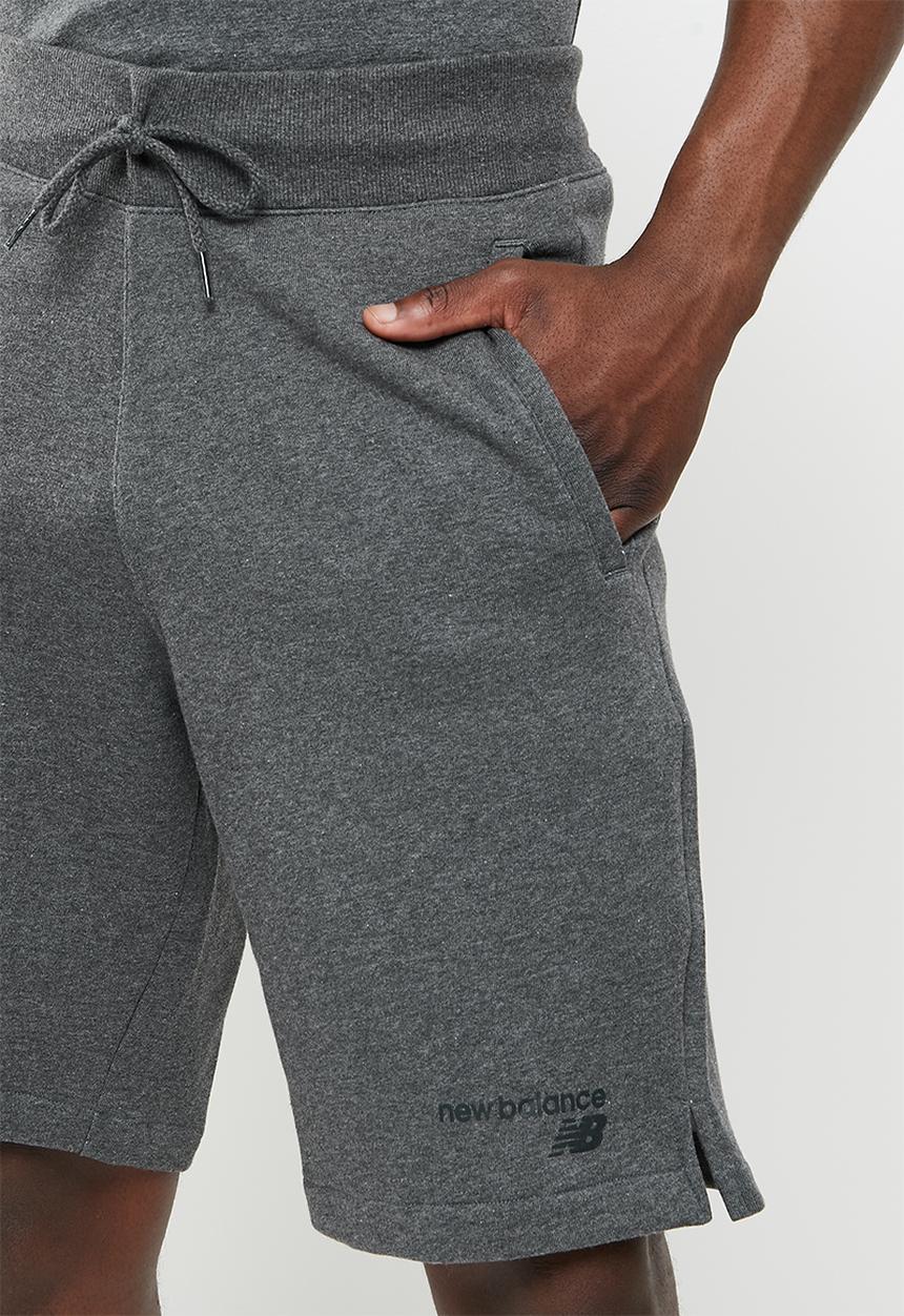 New Balance  - Nb classics core fleece short - heather charcoal