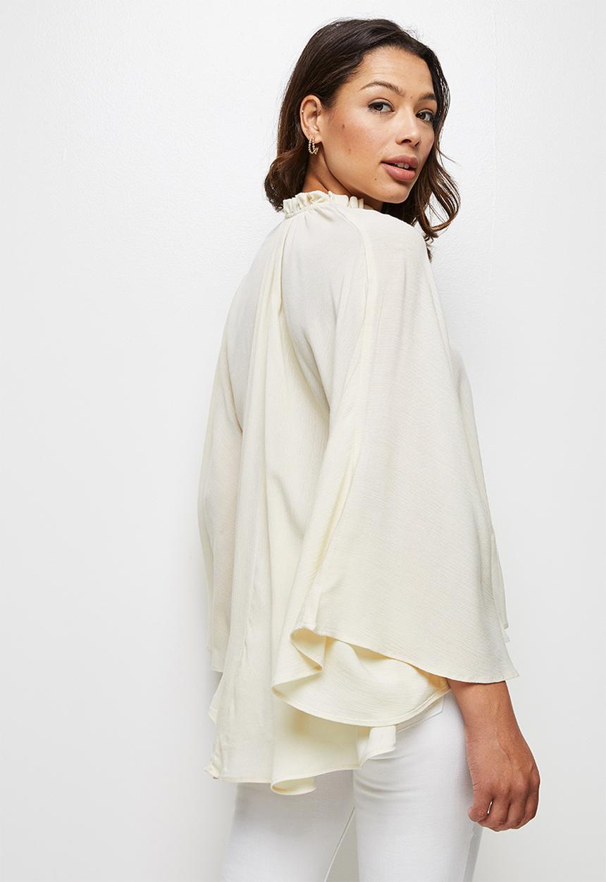 MILLA - Woven cape sleeve blouse - neutral