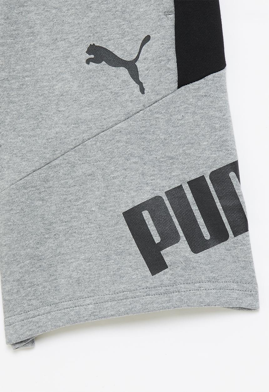 PUMA - Terry short 5" - medium gray heather