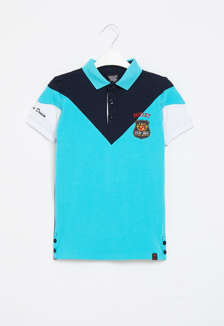 SOVIET - B renato short sleeve fashion golfer - turquoise