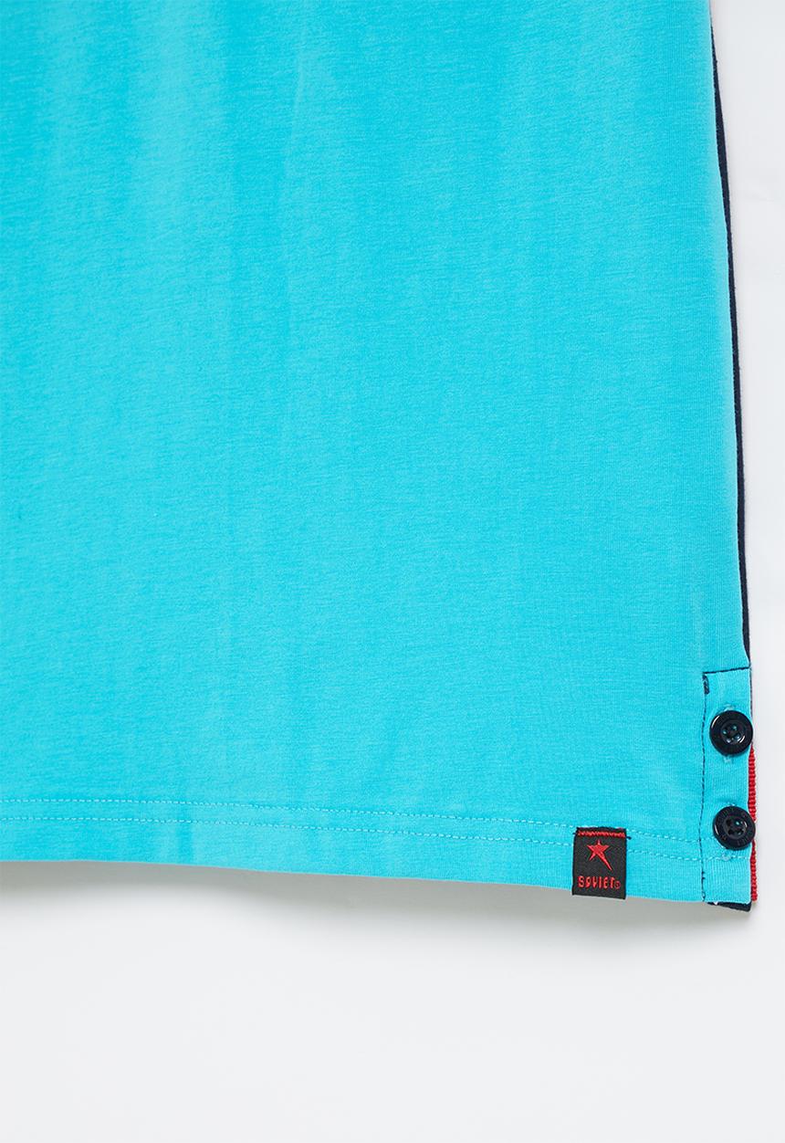 SOVIET - B renato short sleeve fashion golfer - turquoise