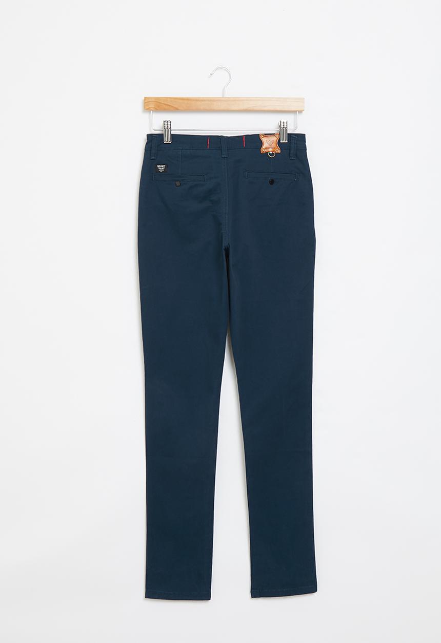 SOVIET - B morata fashion chino with rips - navy