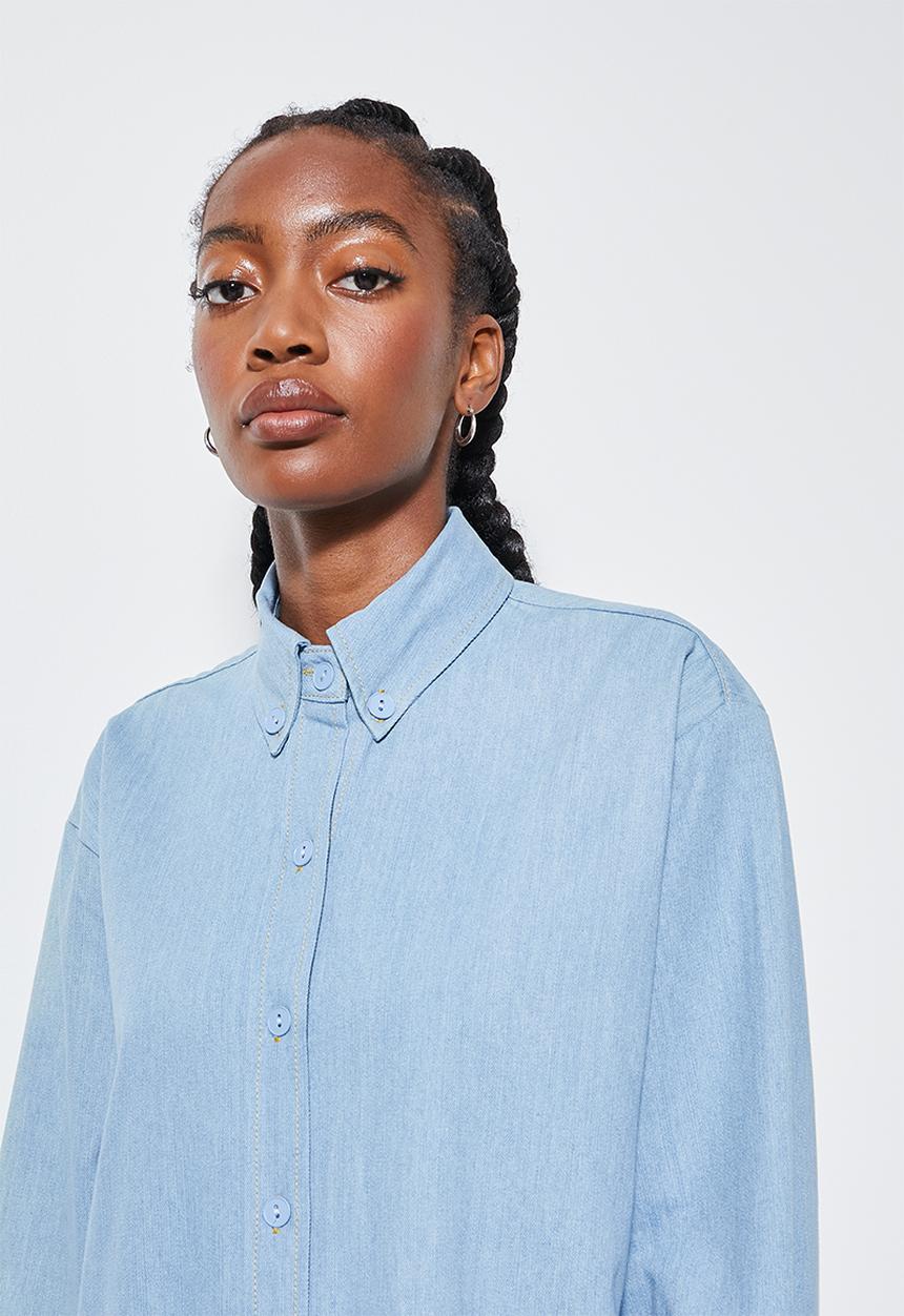 Superbalist - Denim overshirt - distress light blue