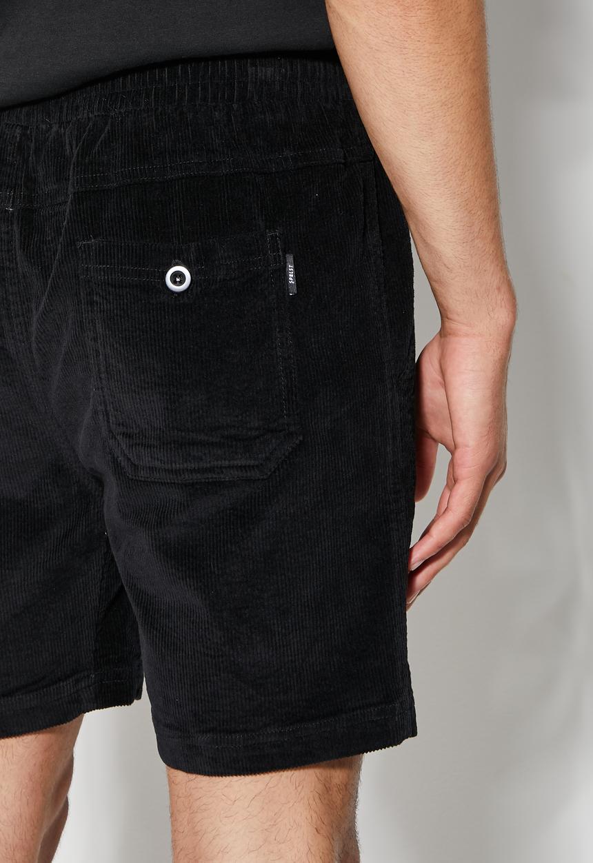 Superbalist - Deco corduroy elasticated short - black