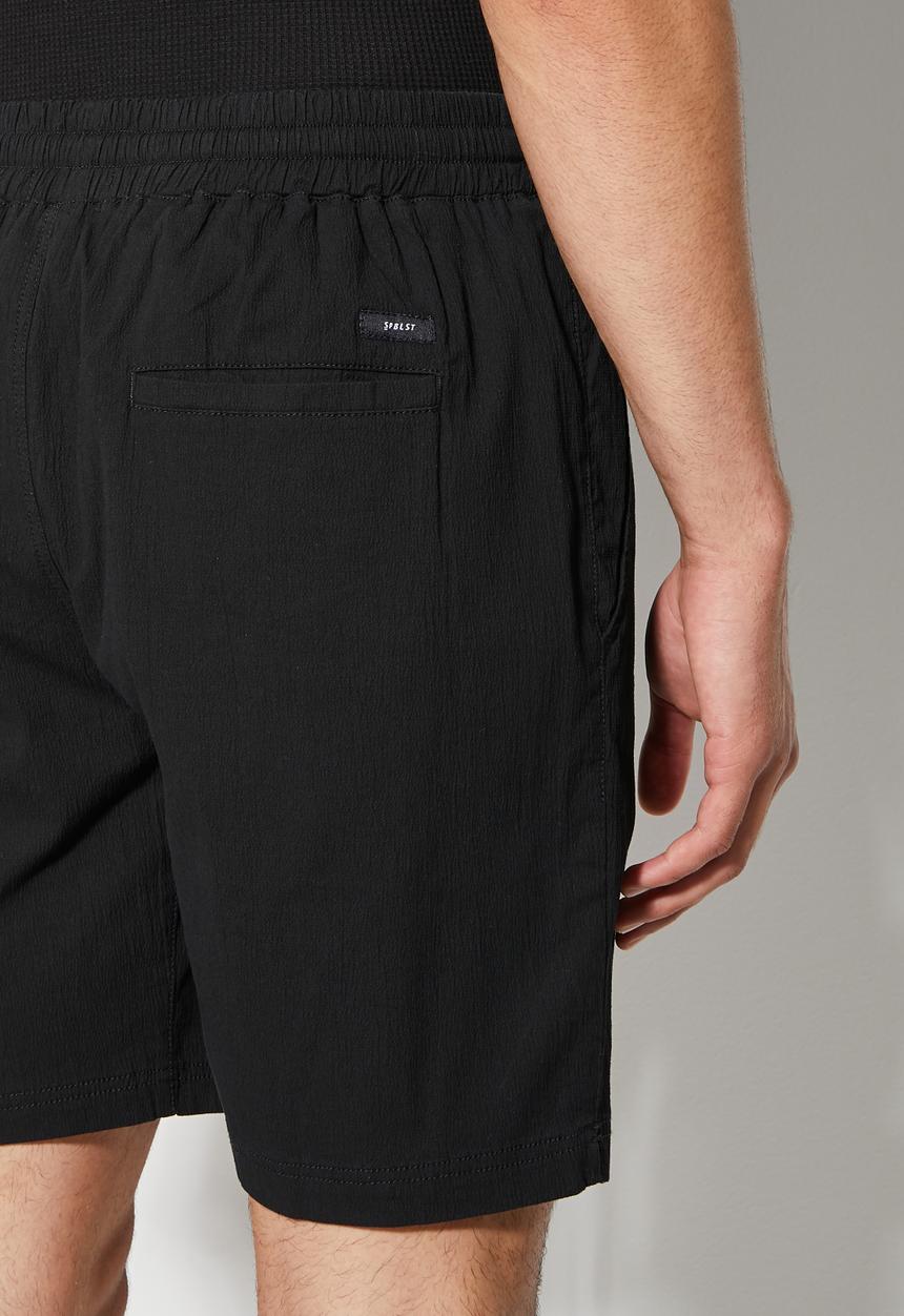 Superbalist - Deco seersucker elasticated short - black