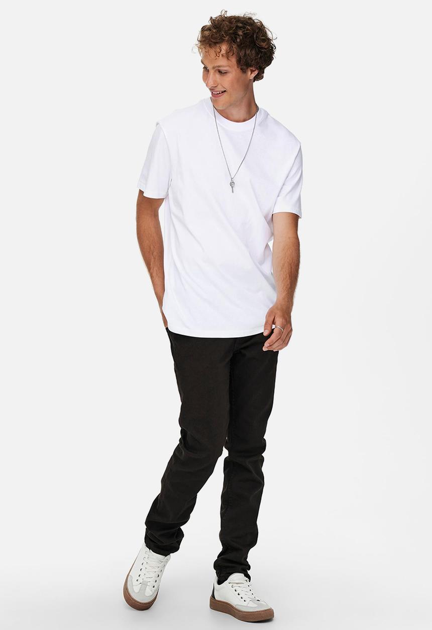 Only & Sons - Onsvincent life reg short sleeve tee - white