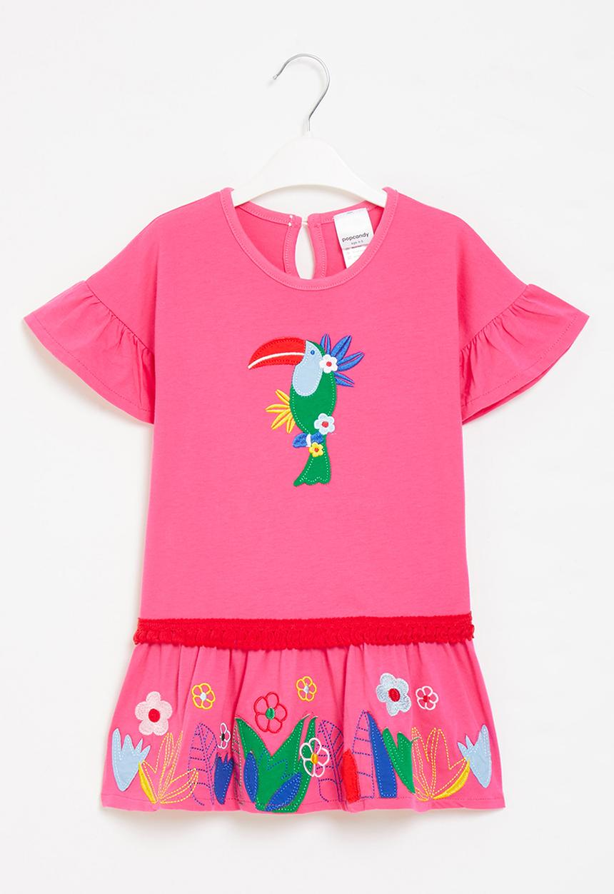 Pop Candy - Girls multi print dress - pink
