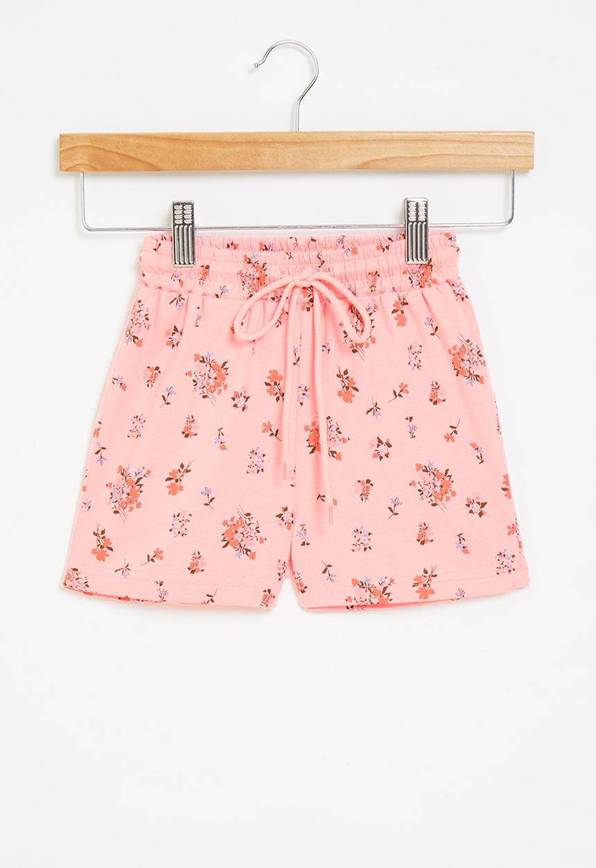 Pop Candy - Girls shorts with flowers - pink