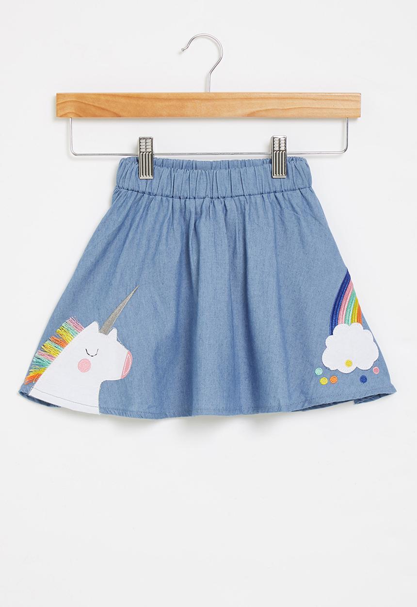 Pop Candy - Girls unicorn skirt - blue
