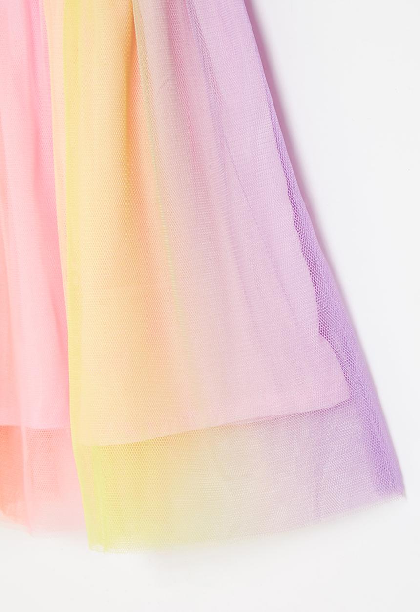 Pop Candy - Girls colour block mesh skirt - multi