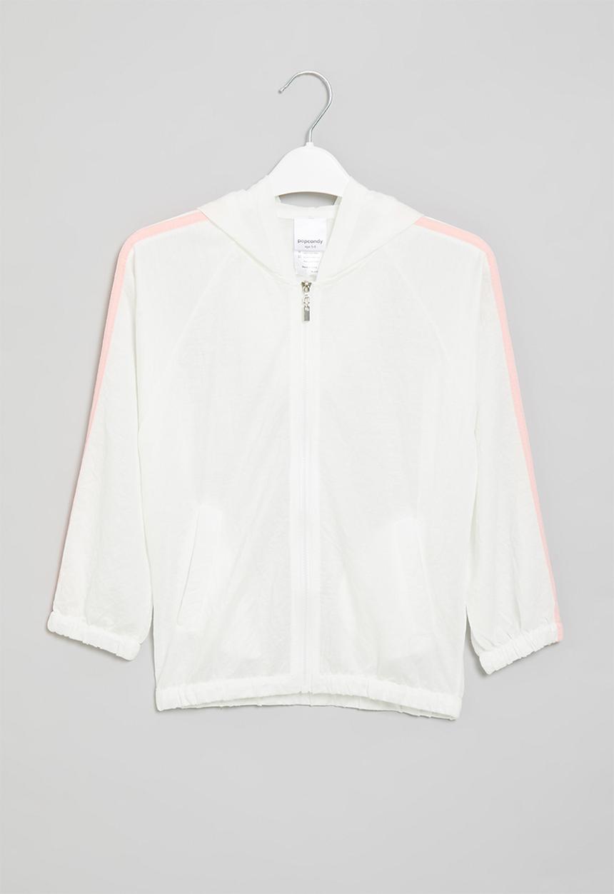 Pop Candy - Girls side stripe jacket - white