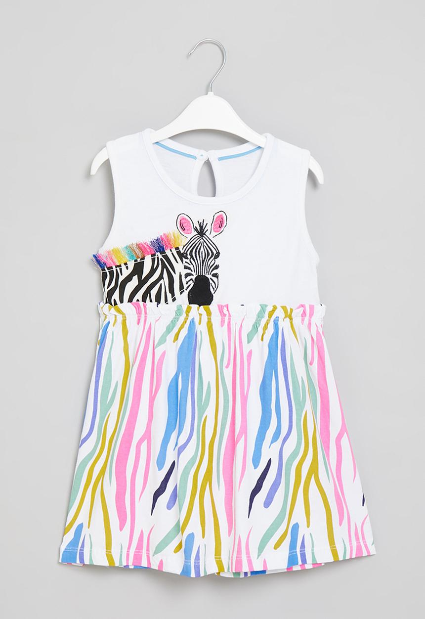 Pop Candy - Girls zebra dress - multi