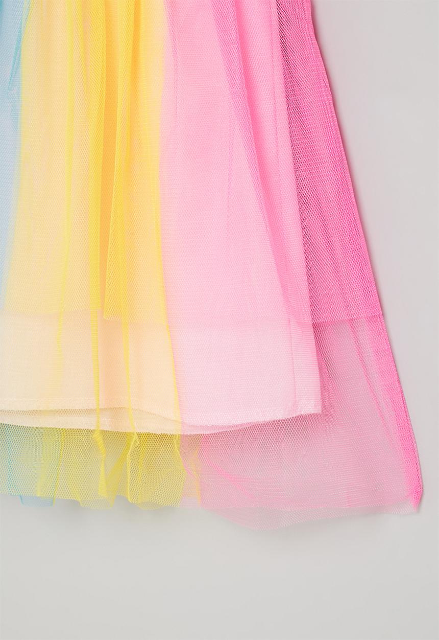 Pop Candy - Girls unicorn dress with mesh - multi
