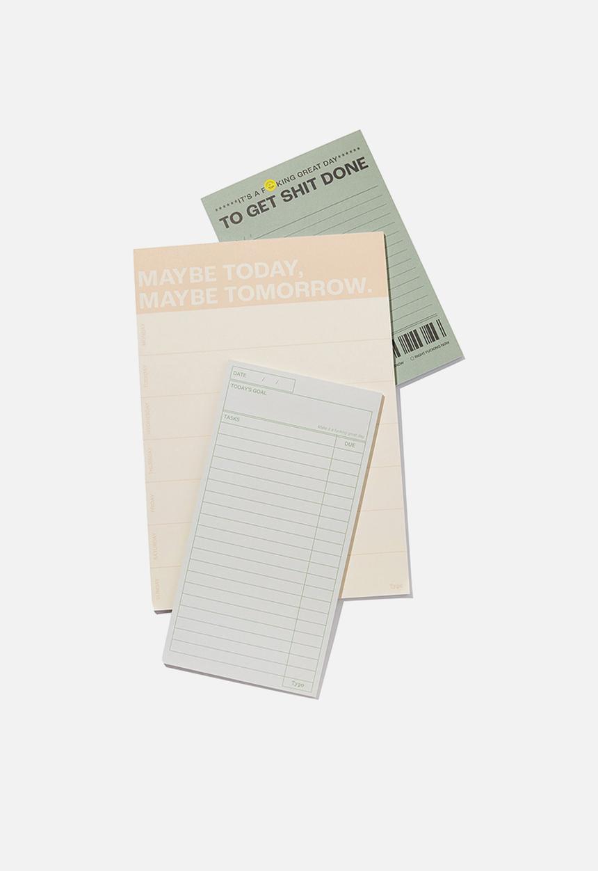 Typo - Make a list 3pk - sand green 