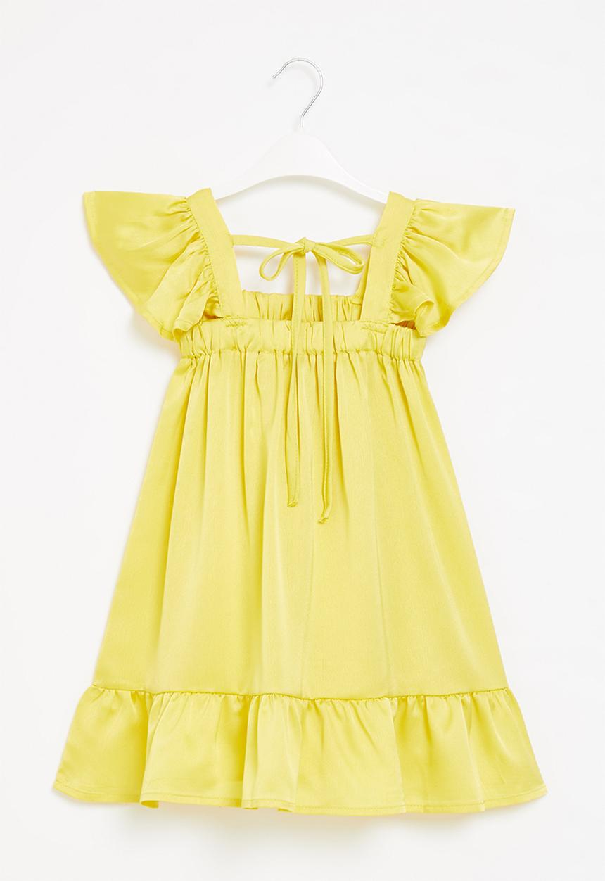 Pop Candy - Frill sleeve dress - yellow