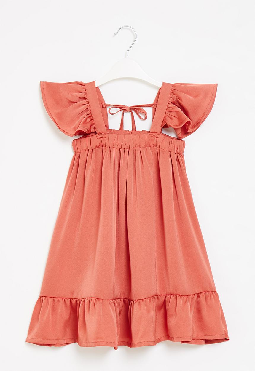 Pop Candy - Frill sleeve dress - red