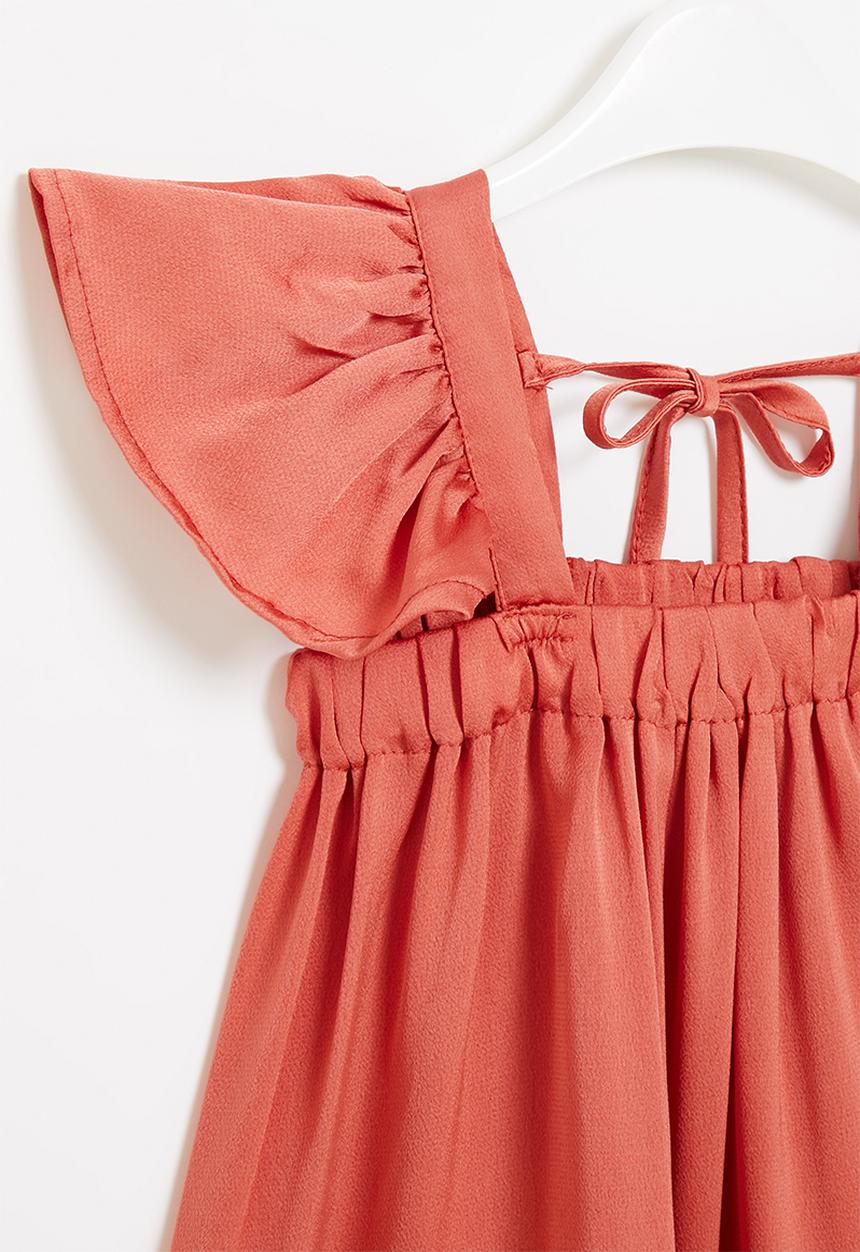 Pop Candy - Frill sleeve dress - red