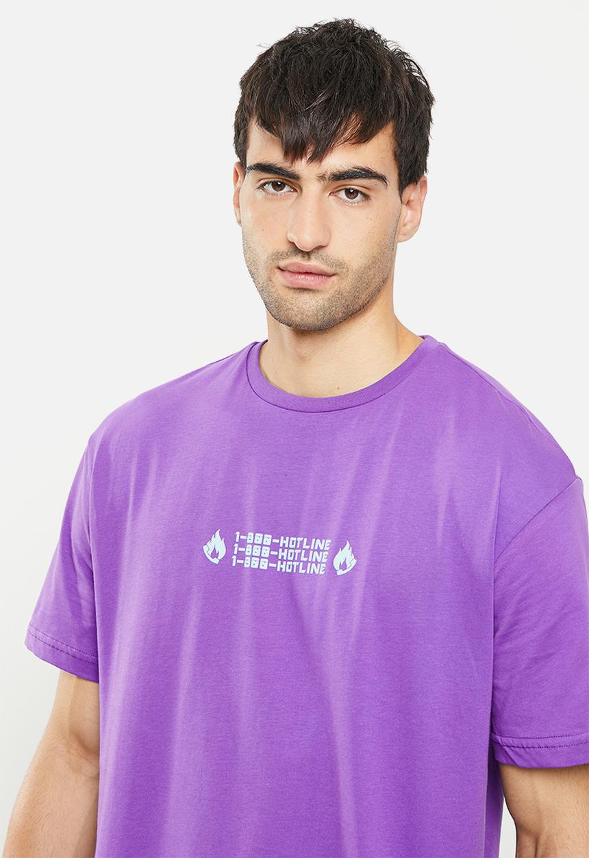 Trendyol - Centre chest print tee - purple