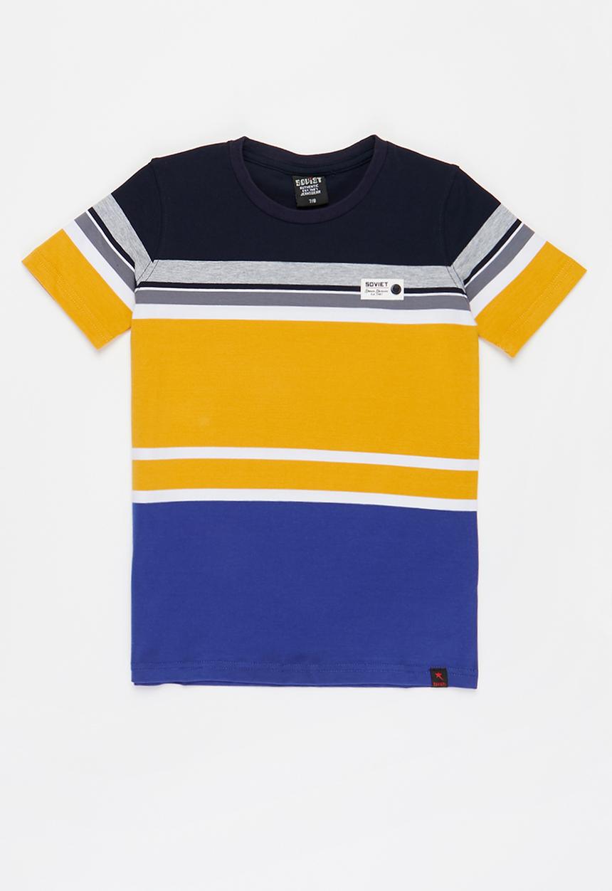 SOVIET - B mandell crew neck yarn dye stripe tee - multi 