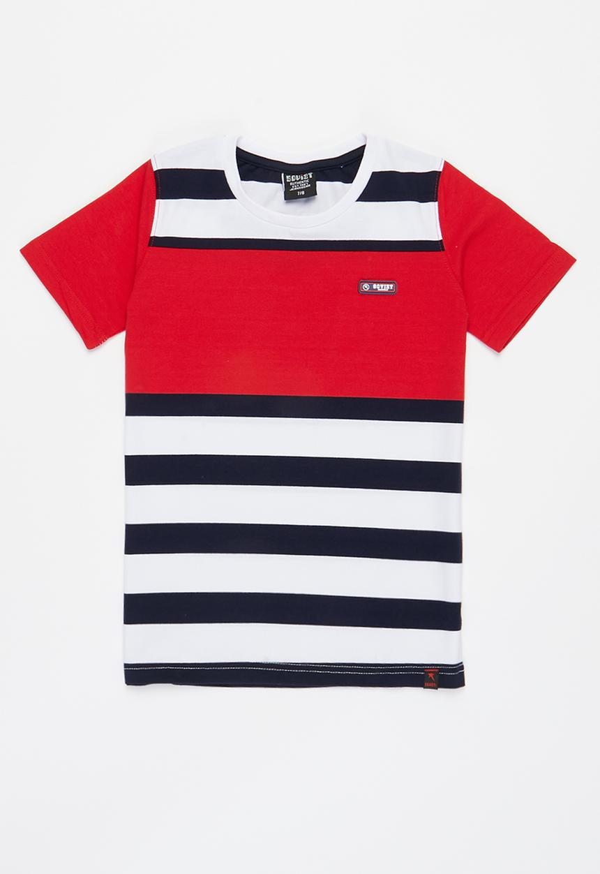 SOVIET - B valko crew neck yarn dye stripe tee - multi 