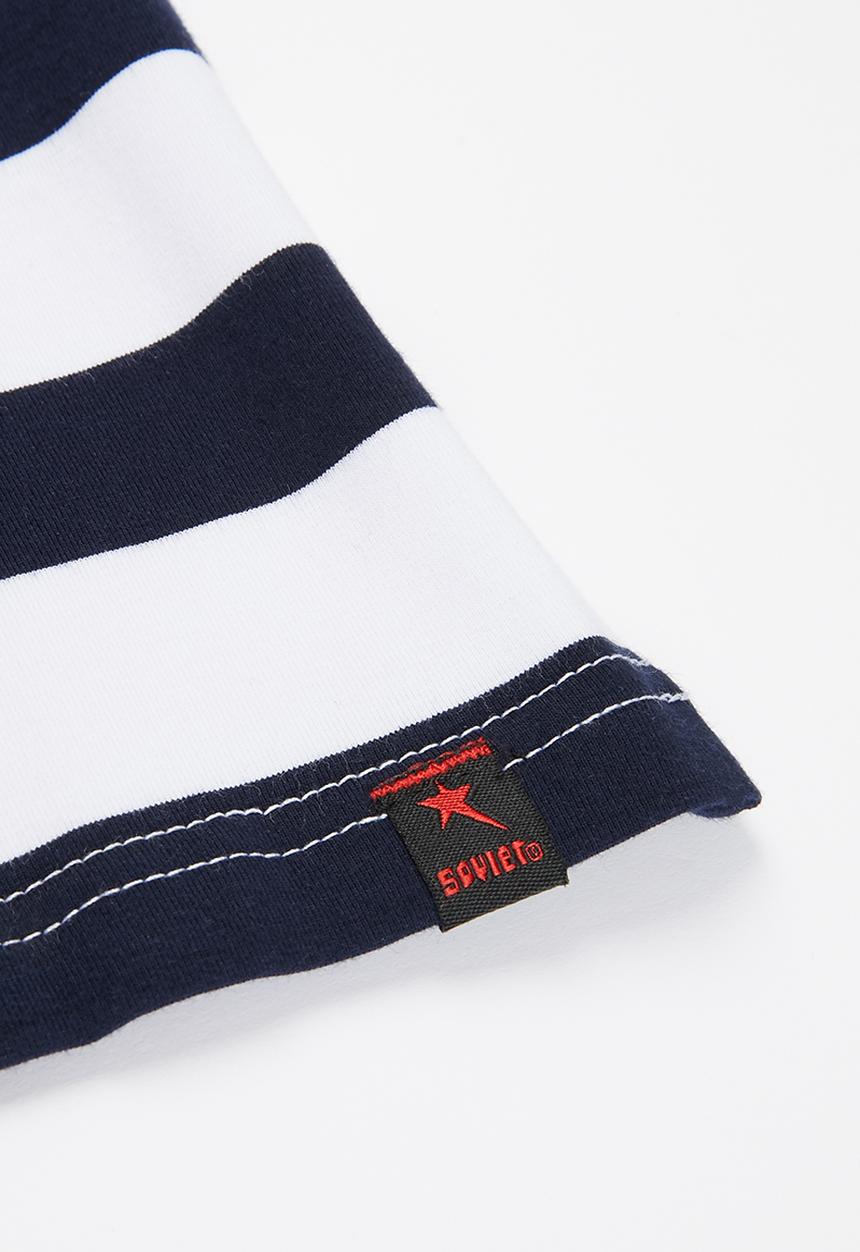 SOVIET - B valko crew neck yarn dye stripe tee - multi 