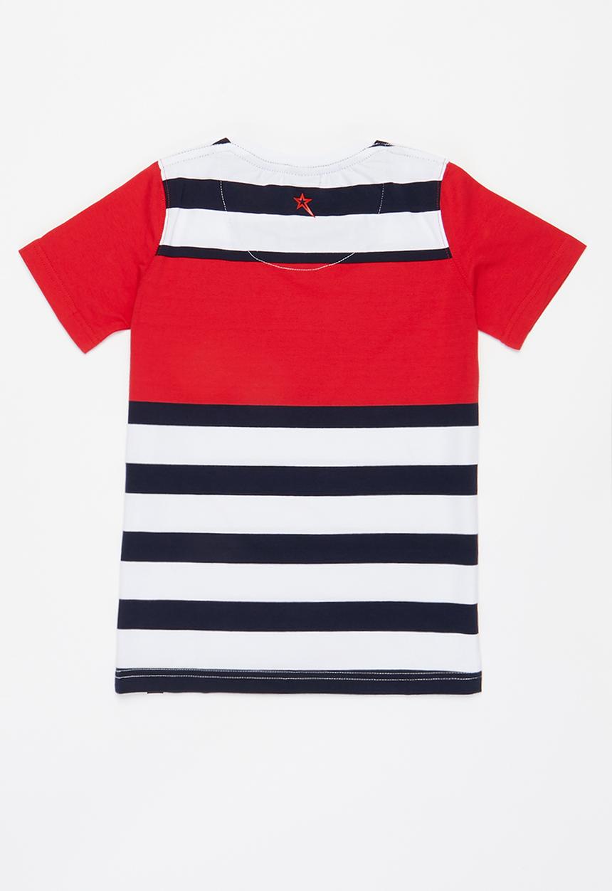 SOVIET - B valko crew neck yarn dye stripe tee - multi 