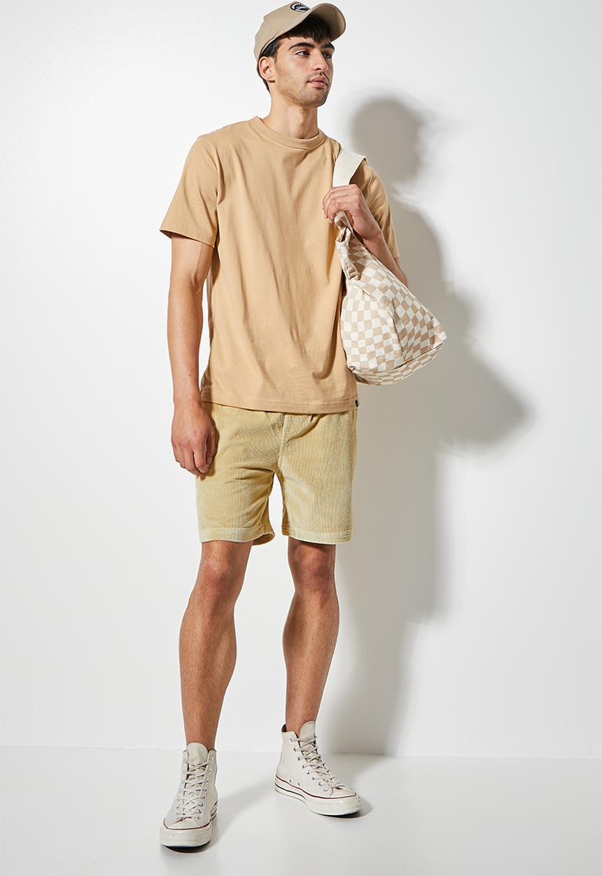 Superbalist - Deco corduroy elasticated short - stone