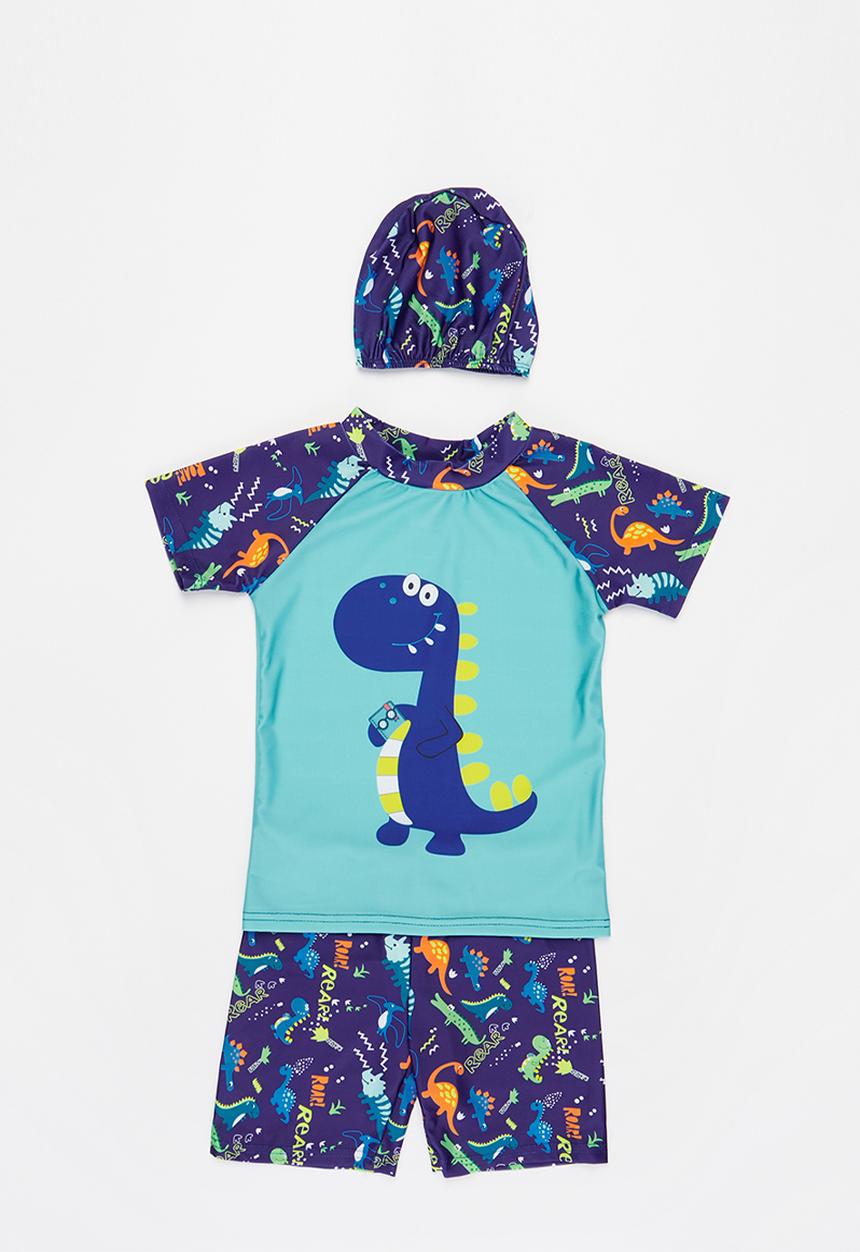 Pop Candy - Boys dino swimsuit set - blue