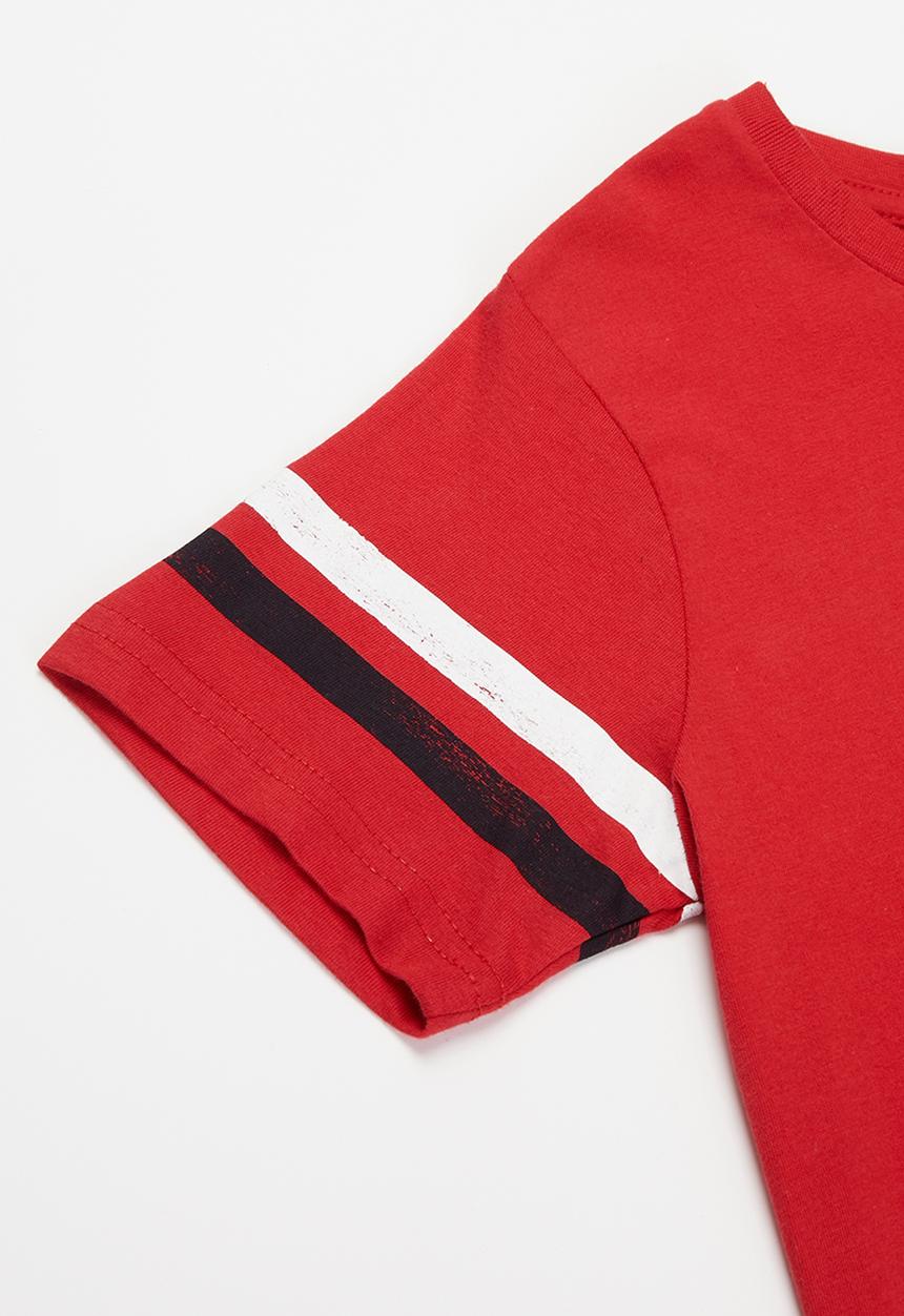 Aca Joe - Boys aca joe flock & distressed print t-shirt - racing red