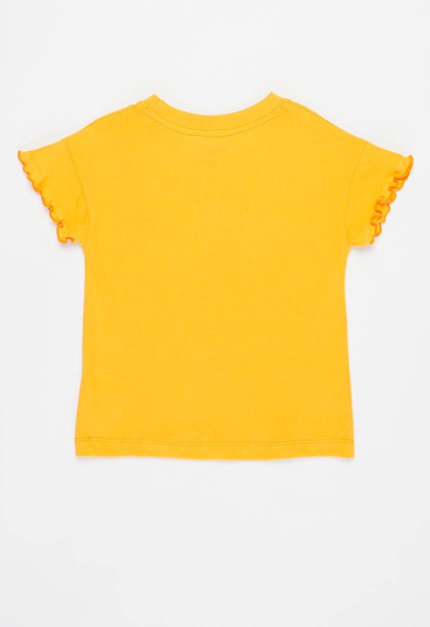 JEEP - Girls ruffled sleeve short sleeve tee - yellow
