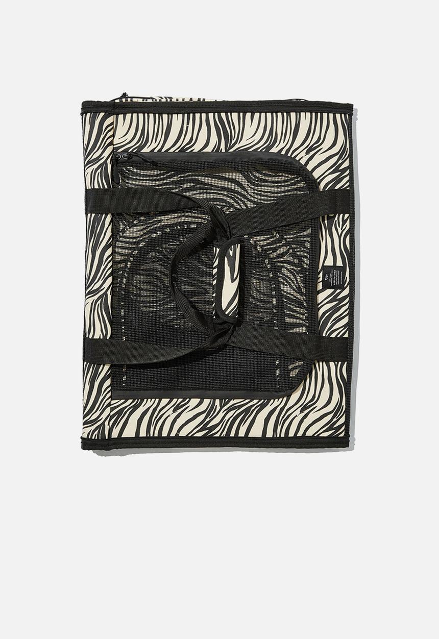Typo - Explorer doggy duffel-abstract zebra
