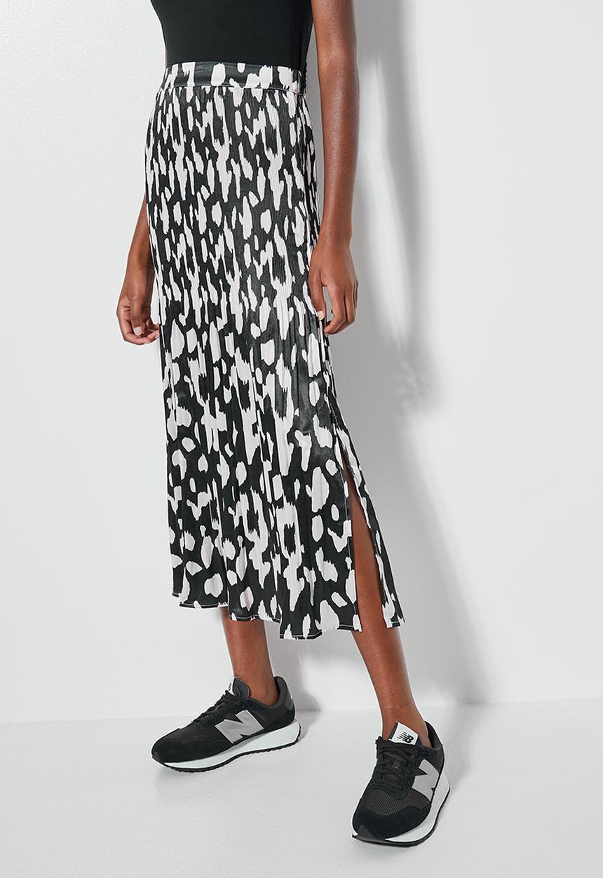 Superbalist - Side slit skirt - black & white