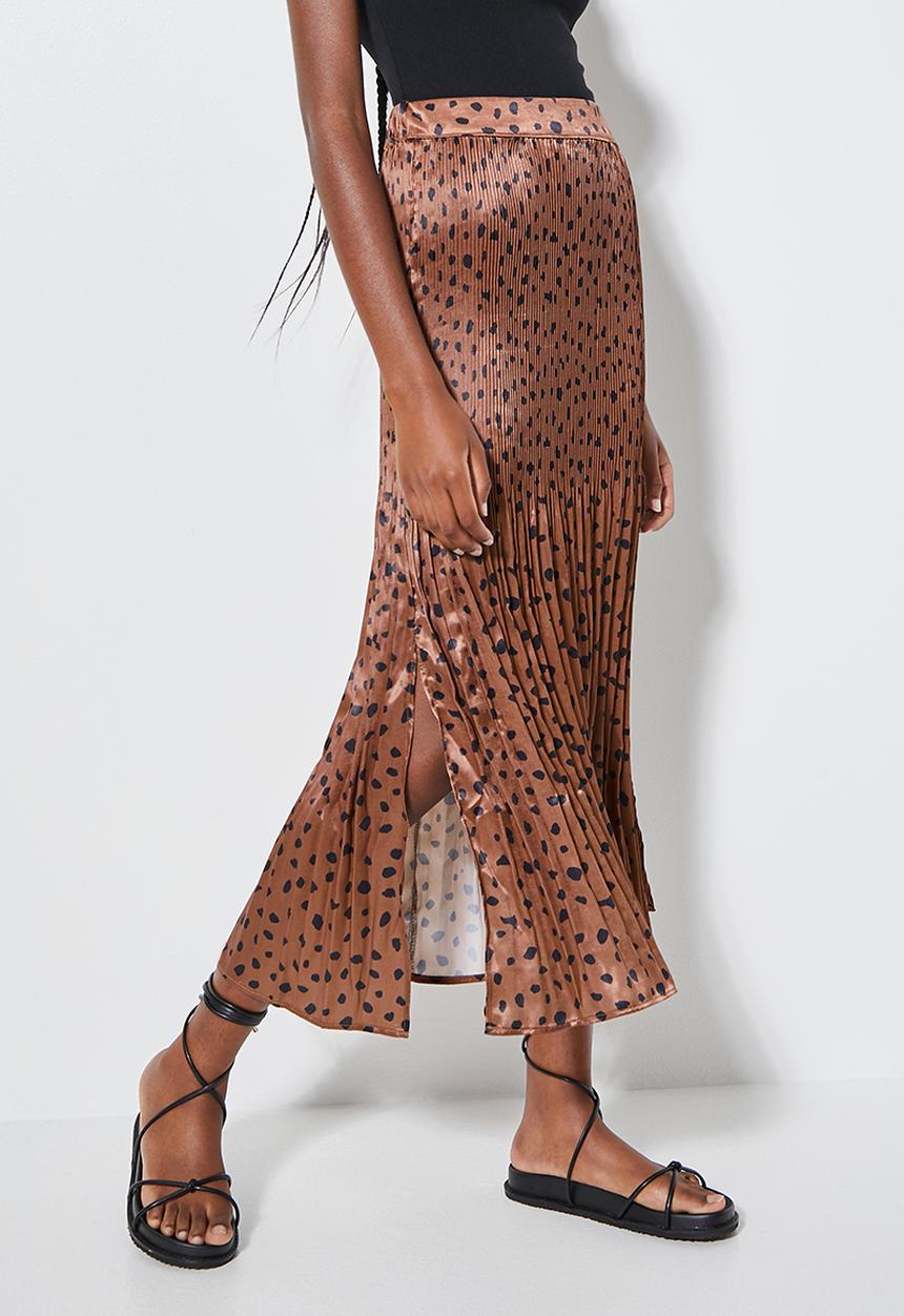 Superbalist - Side slit skirt - tobacco
