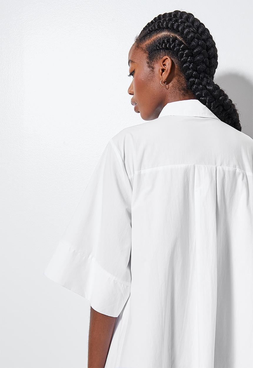 Superbalist - Trapeze shirt dress - white